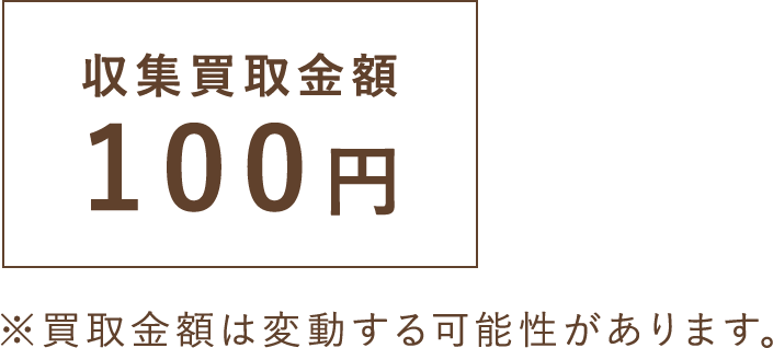 買取金額は変動する可能性があります。